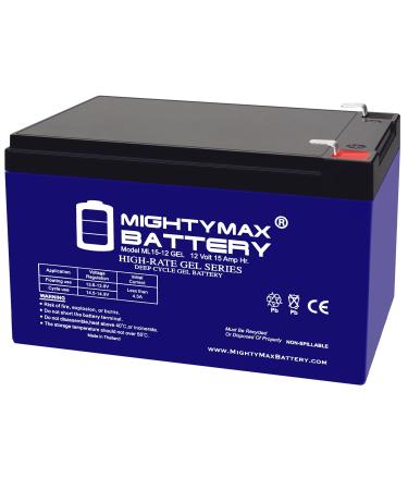 Mighty Max Battery 12V 15AH Gel F2 Replacement Battery Compatible with Enduring CB12-12