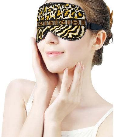 African Tribal Animal Skins Pattern Sleep Mask | Adjustable Eye Shades for Women | Comfortable & Stylish Sleeping Cover - Buy Online on GoSupps.com