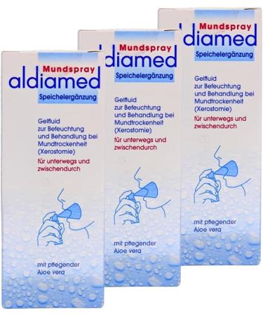 ALDIAMED Mundspray 3x50ml | Saliva Moisturizer & Dry Mouth Treatment | Mild Taste | Travel-Friendly Savings Set - Buy Online on GoSupps.com