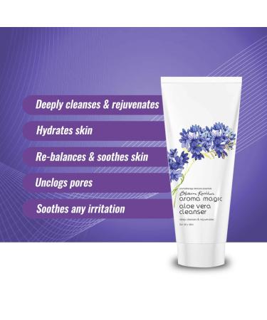 Aroma Magic Aloe Vera Facial Cleanser - Hydrating Soothing & Deeply Cleansing Soap-Free Cleanser for Dry Skin | 3.52 Oz/100g - Buy Online on GoSupps.com