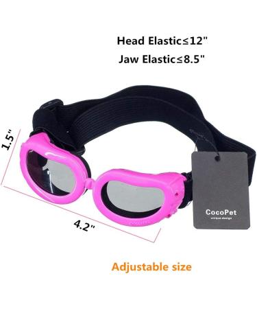 CocoPet Adorable Dog Goggles - UV Protection Waterproof Sunglasses for Small Medium Dogs - Pink - Buy Online on GoSupps.com