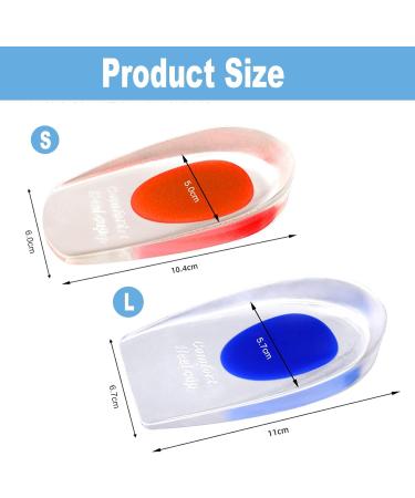 2 Pairs Heel Spur Inserts & Cushions - Orthopedic Gel Pillows for Foot Comfort (Size 35-39) | Heel Protection for Shoes - Buy Online on GoSupps.com