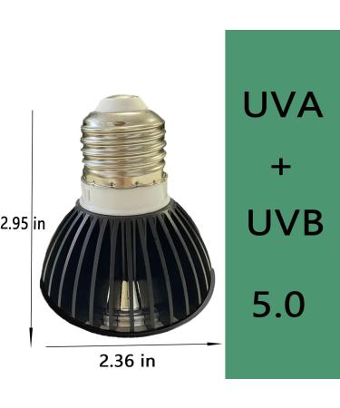 Qeeheng Turtle Heat Lamp - UVA & UVB Basking Light for Turtles Reptiles & Amphibians | Pet Heater Lamp 5.0 - Buy Online on GoSupps.com
