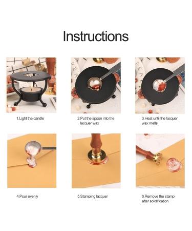 Wax Seal Kit with Retro Warmer, Furnace Tool, Spoon Holder - Perfect for Melting Beads, Sticks - Ideal for Wedding Invitations, Arts & Crafts - Buy Online on GoSupps.com