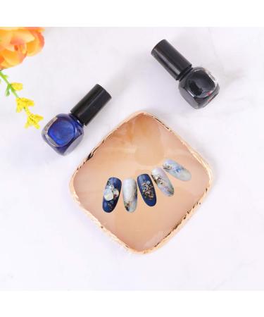 Angoily 1pc Manicure Nail Art Kit4 Nail Pigment Plate Color Palette Nails Nail Color Nail Drawing Color Nail Makeup Resin Tools Mixing Palette Gel Color Plate Polish Mix Nail Piece Toning 9X9cm Yellow - Buy Online on GoSupps.com
