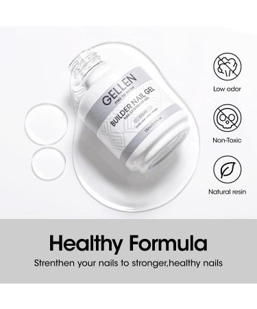 Shop Gellen 7-in-1 Clear Builder Gel Polish - Nail Strengthener & Extension Gel - Soak Off UV Gel for Nail Art - 15ml - Buy Online on GoSupps.com
