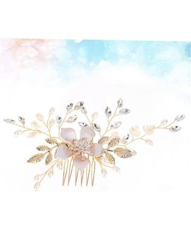 Ipetboom 1 Pc Wedding Headpiece Rhinestone Headpiece Rhinestone Hair Clip Pearl Hair Pin Hair Comb Pearl Hair Barrettes Pearl Hair Clip Crystal Headpiece Combs The Flowers Accessories Bride - Buy Online on GoSupps.com