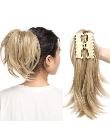 SEGO Ponytail Extension - Medium Blonde 12 (30cm) Braid Hairpiece with Butterfly Clip | Real Hair Like Quality | 95g - Buy Online on GoSupps.com