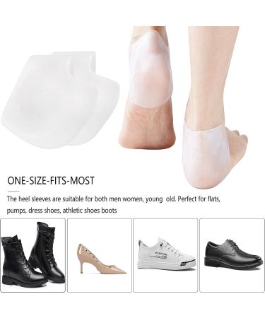 GQTJP Silicone Heel Cups - Plantar Fasciitis & Heel Pain Relief (White, 2 Pairs) - Buy Online on GoSupps.com