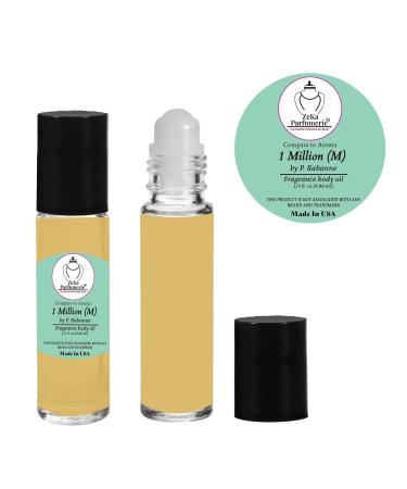 Compare to Aroma 1 Million by P. Rabanne for Men - Travel Size 1/3 oz (9.86ml) Fragrance Body Oil Roll-On - International Shipping - Buy Online on GoSupps.com