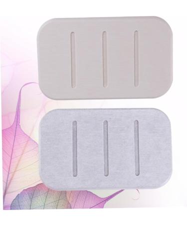 OUNONA Soaps 2pcs Home Things Housewares Home Stuff Diatomite Soap Pad Skid Resistance Soap Pad Safe Soap Dish for Soap Container Soap Holder Absorb Water Japan White Soapdish - Buy Online on GoSupps.com