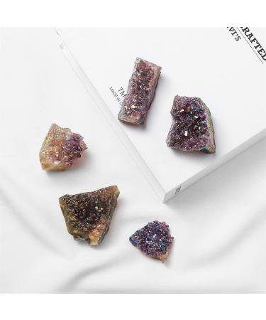 Natural Crystal Rough Natural Raw Stone Electroplating Amethyst Quartz Cluster Specimen Crafts Home Office Decoration Can be Used for (Size : 30-50g) (Size : 20-30g) - Buy Online on GoSupps.com