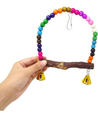 HONBAY Wooden Bird Swing Perch Toy for Small Birds - Parrot Hanging Toy - Buy Online on GoSupps.com