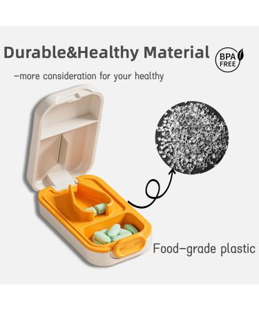 Travel Pill Cutter & Splitter for Small & Large Pills - Portable Vitamin Tablet Cutter (1-Pc A - Buy Online on GoSupps.com