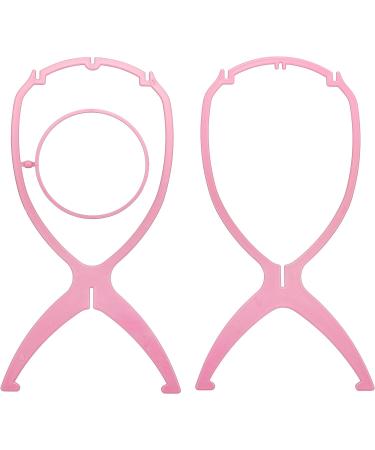 XCZYN Portable Wig Stand Holder for Women - Collapsible & Durable Travel Wig Display Stand Tool (Pink) - Buy Online on GoSupps.com