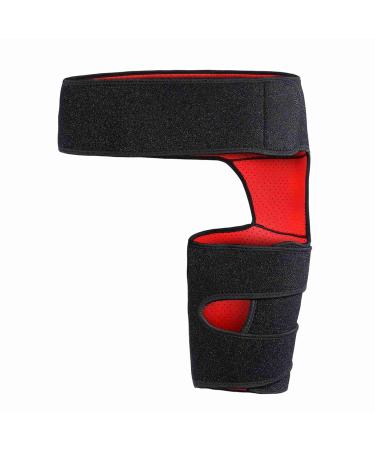 ZJchao Hip Wrap for Pain Relief | Adjustable Compression Thigh Support & Groin Brace - Neoprene Black - Buy Online on GoSupps.com