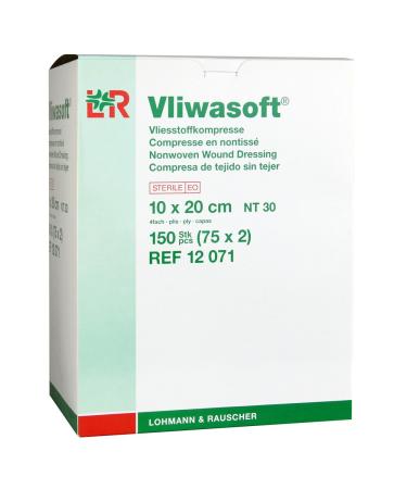 Vliwasoft nonwoven compresses 10x20 cm sterile 4l. medium