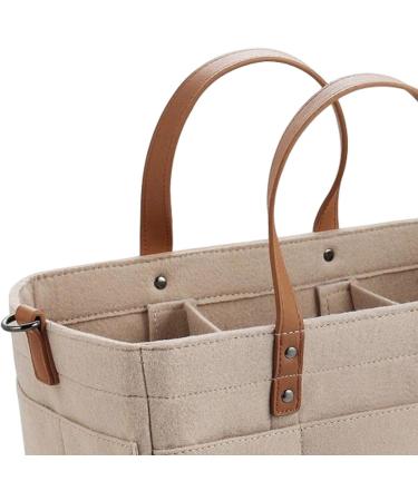 Harilla Baby Wrapping Bag Spacious & Stylish Felt Handbag for Baby Products | Khaki Weekend Organizer | Eco-Friendly & Reusable - Buy Online on GoSupps.com