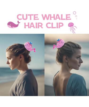 Cute Pink Whale Hair Claw Clips for Women Girls Small Acetate Hair Clip Strong Hold Non-Slip Grip for Thick or Thin Hair Adorable Ocean Animal Hair Accessories Perfect for Summer Gifts for Her - Buy Online on GoSupps.com