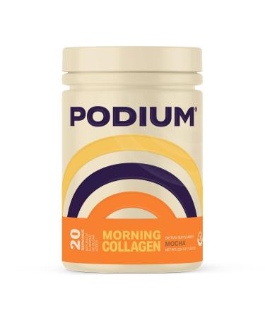 Podium Nutrition Morning Collagen Mocha 20 Servings Collagen Protein Gluten Free Soy Free