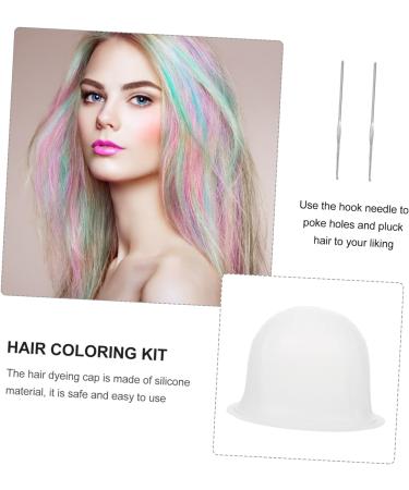 FRCOLOR 22 Pieces Silicone Hair Colour Cap Cover Hair Dye Set Hair Highlight Kit Hair Dye Brush Hair Dye Kit Tool Salon Highlight Cap Hook Highlight Apron Set - Buy Online on GoSupps.com