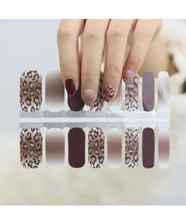 SILPECWEE Cheetah Print Nail Polish Stickers - 5 Sheets + Nail File | Manicure Kit - Buy Online on GoSupps.com