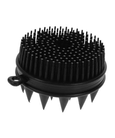 FRCOLOR 1pc Silicone Shampoo Brush Nursing Scalp Shampoo Tools for Kids Body Exfoliator Baby Hair Scalp Massager Bathing Tool Head Brush Scrub Bath Tool Black Care Head Brush Child