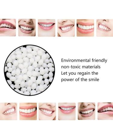 Transparent Plastic Teeth Braces - Temporary Filling Solution for Broken Teeth | One Size White Denture Make-Up - Buy Online on GoSupps.com
