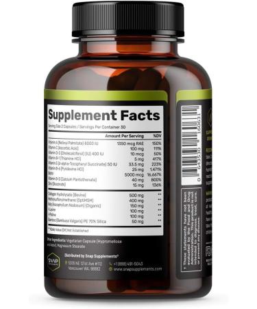 Men's Hair Growth Supplement for Hair Loss & Regrowth - Biotin, Kelp, Bamboo & More - 60 Count - Buy Online on GoSupps.com