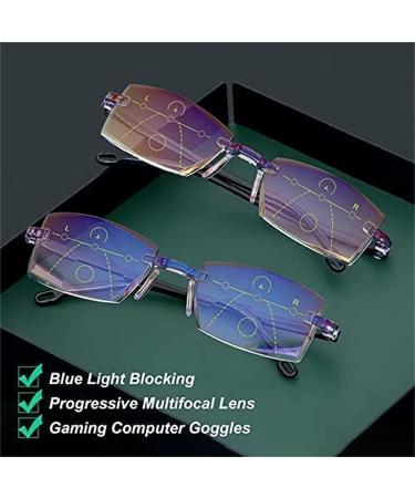 Buy OVNMFH Saphir Anti-Blue Progressive Reading Glasses - Ultra-Light +2.5 for Men & Women - High Hardness Double Usage Stylish Design - Buy Online on GoSupps.com