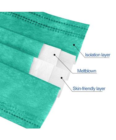 NU R 10pcs 3 Ply Disposable Face Mask Mask with Filter Layer and Elastic Earloop Retail Sealed bags Green - Buy Online on GoSupps.com