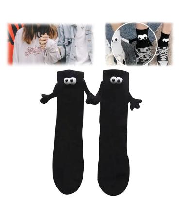 PUENBKO Couple Holding Hands Socks Magnet Socks Mid-tube Socks Magnetic Three-dimensional Doll Socks