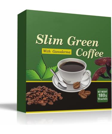 RASPIO Ganoderma Slimming Green Coffee - 180g Instant Coffee for Weight Management Natural Slimming Blend with Reishi Mushroom Dietary Supplement - Buy Online on GoSupps.com