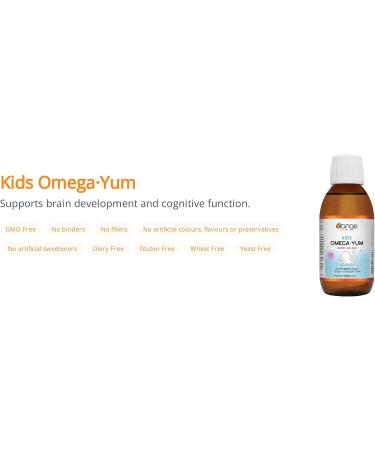 Orange Naturals - Kids Omega Yum 150ml Liquid - Omega-3 Essential Fatty Acids Support Brain Function in Kids - Supports Cognitive Function and Provides Nourishment for the Eyes Skin and Nerves 150 ml (Pack of 1) - Buy Online on GoSupps.com