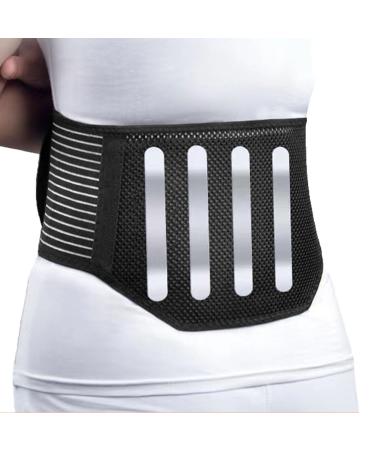 Self -heating back support 21 magnets therapy lumbar support belt compression band belly heat waist Trainer therapy waist support belt for men women (color: black size: l/large) l/large black