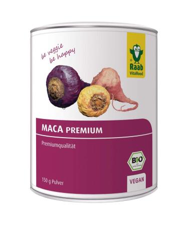 Raab Vitalfood Organic Premium Maca Powder made from 100% organic Maca roots from the Andes in Peru raw food quality 1x 150 g pack