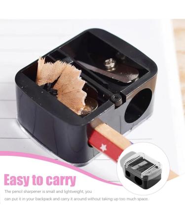 BCZR 4-Piece Makeup Sharpener Set | Double-Spitzer & Pencil Sharpener | Lipliner Tool with Container (Black) - Perfect for Precision Makeup Application - Buy Online on GoSupps.com
