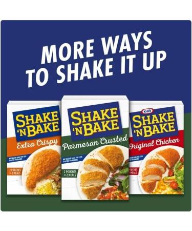 Kraft Shake 'n Bake Parmesan Crusted Seasoned Coating Mix 4.75 oz | Kosher Certified | Creates Crispy Flavorful and Juicy Chicken Without Frying | 2 Pack - Buy Online on GoSupps.com