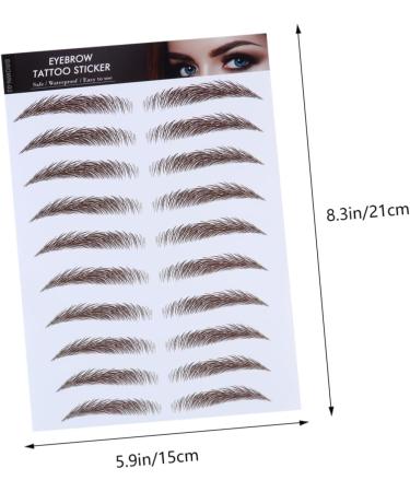 FRCOLOR 8 Pcs Eyebrow Stickers Black Makeup Eyebrow Transfer Tattoos Eyebrow Tool Eyebrow Trimming Applique - Buy Online on GoSupps.com