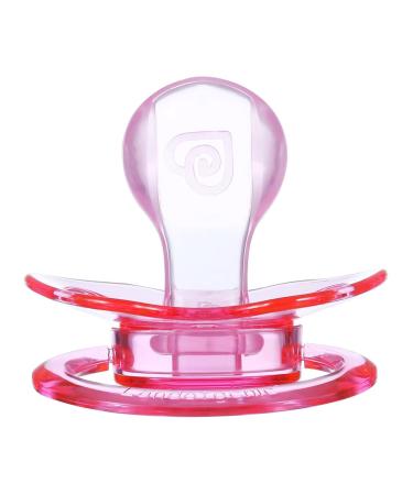 Landofgenie Adult Size Pacifier - Large Shield Gloss Transparent Design - 2 Pack (Blue & Pink) - International Shipping Available - Buy Online on GoSupps.com