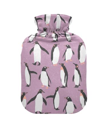 Hot Water Bottles with Cover Penguin Hot Water Bag for Pain Relief for Women Girls Children 2 Liter