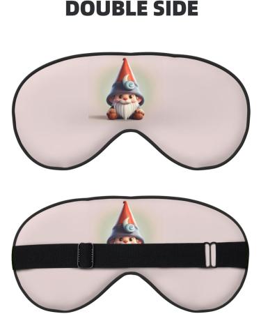  Cute Gnome Hat Print Light Blocking Eye Mask | Soft & Adjustable Eye Mask for Sleep Travel & Yoga  - Buy Online on GoSupps.com
