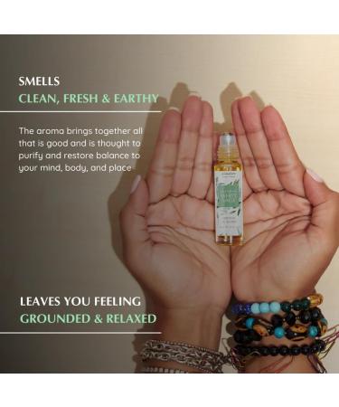 Californian White Sage Essential Oil Roll-On Blend by Aromafume | 10ml/0.33 fl oz | Aromatherapy Oil for Cleansing Negative Energy & Protection | Ethically sourced | Sage Oil for Smokeless Smudging - Buy Online on GoSupps.com