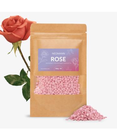 Perles de cire pour pilation la cire - 450 g - Rose Scented Hard Wax ou cire pour perles de cire sans peinture - Pour tous les chauffe-cire et corps entier visage bikini