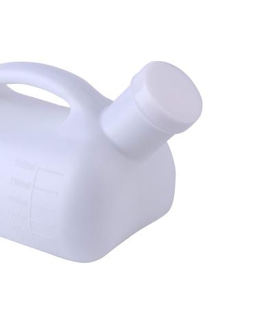 Men Urinal 3000ML Large Male Urinal Reusable Portable Mens Pee Collector Travel Toilet -White Convenient and Practical Urinal