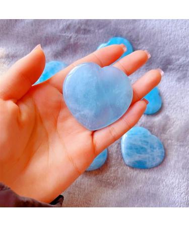 Natural Crystal Natural Aquamarine Heart Crystal Fashion Stone Stone Mineral Specimen (Size : 36-40g) - Buy Online on GoSupps.com