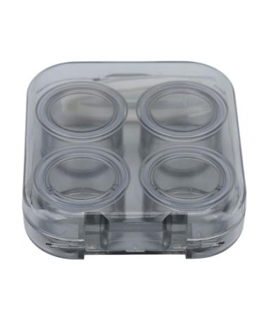 Anggrek contact lens container set with tweezers and clip transparent portable storage container clean and hygienic safe material for women and gray