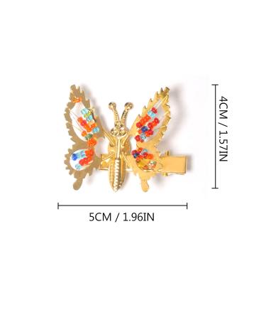 Kavya Vintage Butterfly Hair Clips for Women | Multi-Colored Metal Hair Accessories for Girls - Buy Online on GoSupps.com