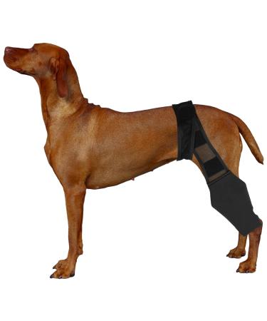 HSHGZSR Dog Knee Brace for Hind Leg Breathable Dog Leg Braces Comfortable Soft Dog ACL Brace Adjustable Pet Back Leg Support Brace for Supporting Dogs with Torn ACL Muscle Hind Leg Joint Discomfort Black S