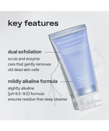 glow apple enzyme foaming cleanser | natural rice powder scrub for mild exfoliation | slightly alkaline formula for deep pore cleansing | enriched with lipase & polyphenols | 3.9 oz 3.8 Ounce (Pack of 1) - Buy Online on GoSupps.com